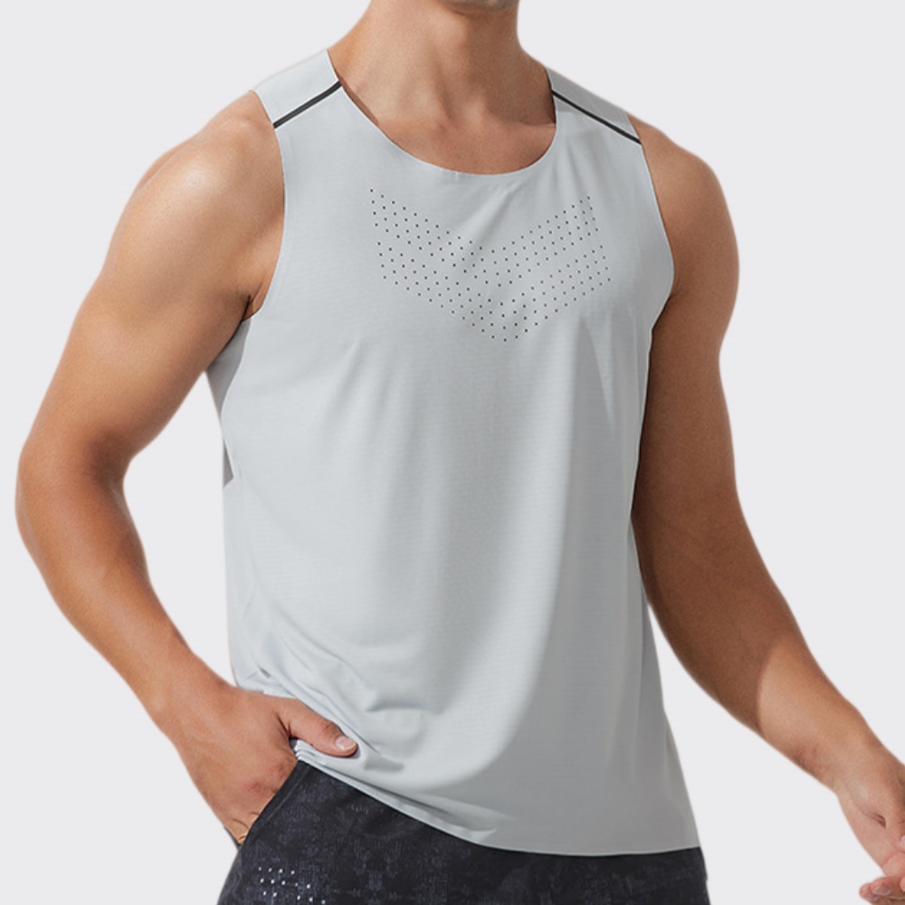 Sports Equipment Logo - Men Gym Vest Quick Dry Running