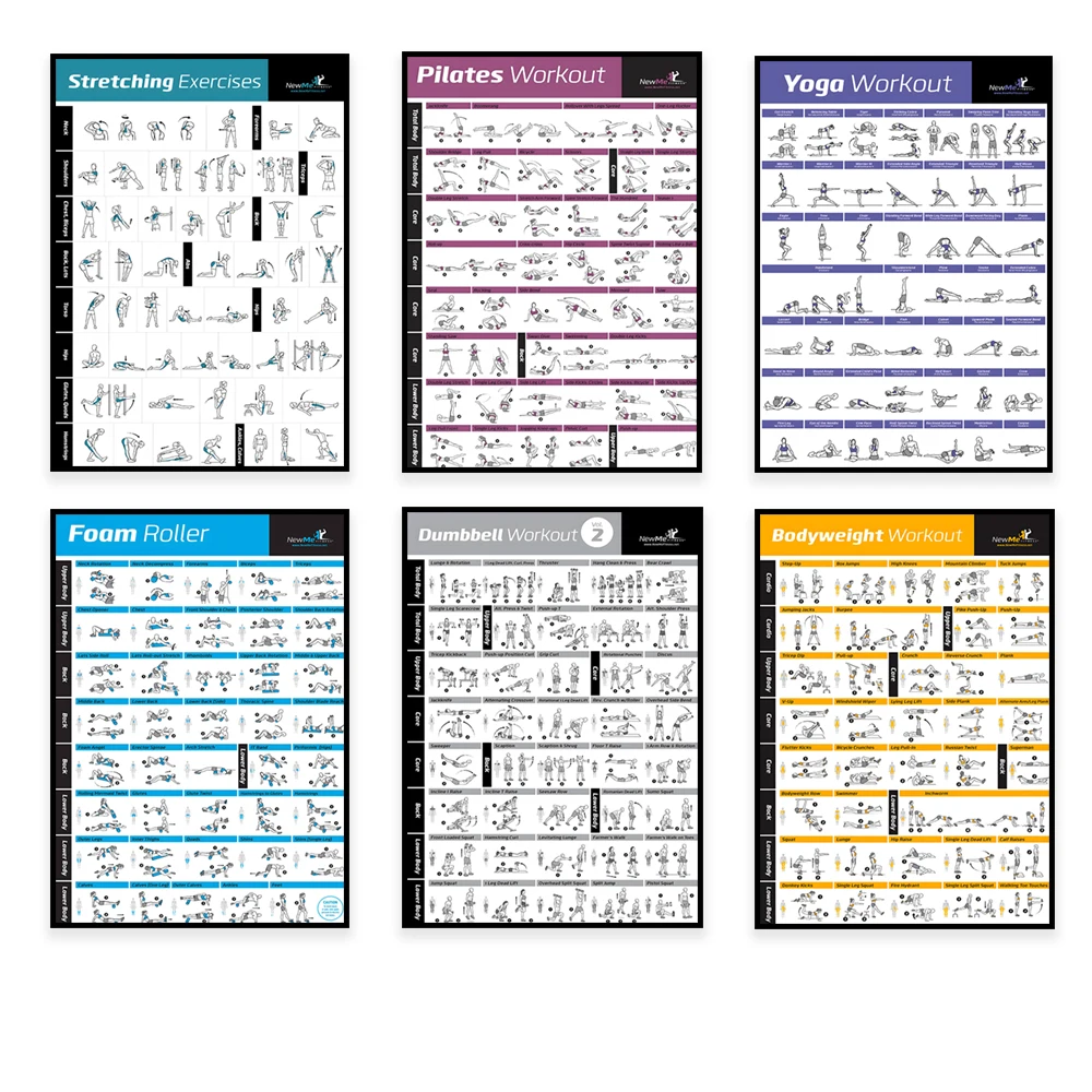 Body Exercise Training Chart W - Sports Equipment Poster recension och pris