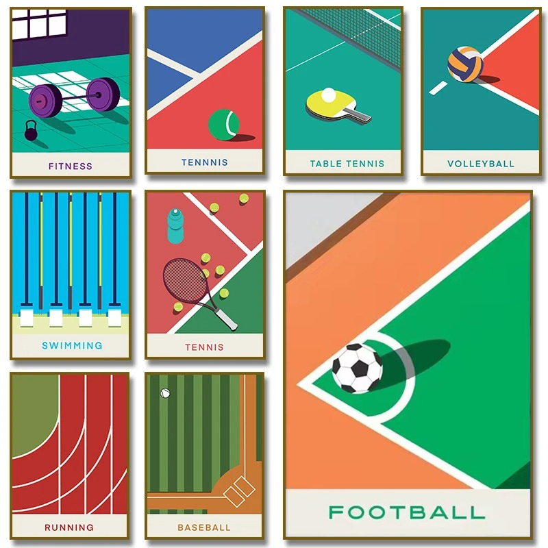 Baseball Tennis Table Tennis S - Sports Equipment Poster recension och pris