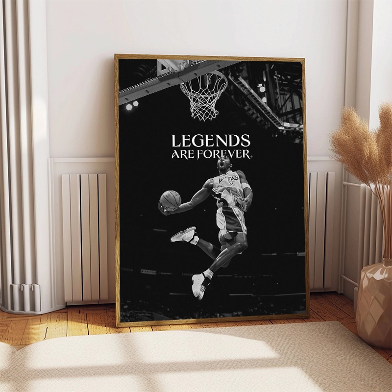 Black and White Basketball Sta - Sports Equipment Poster recension och pris