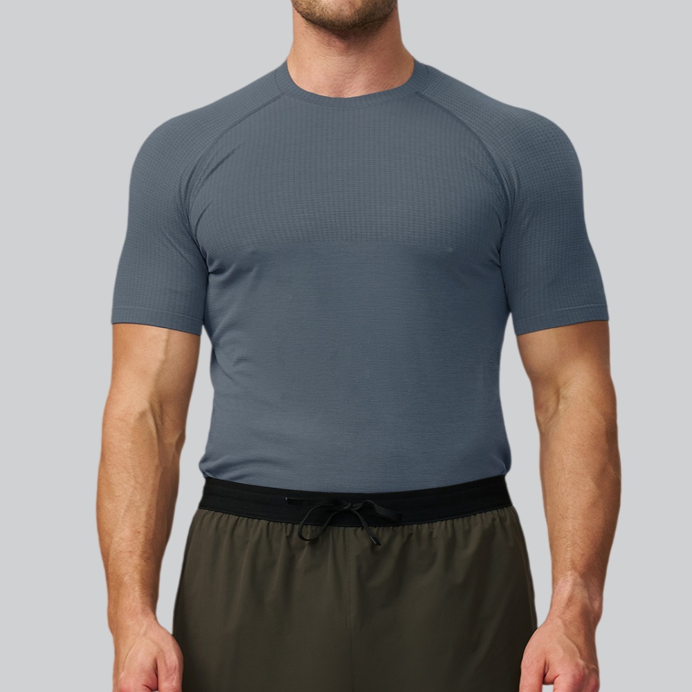 Men's Solid Color Sports T-shi - Sports Equipment Logo recension och pris