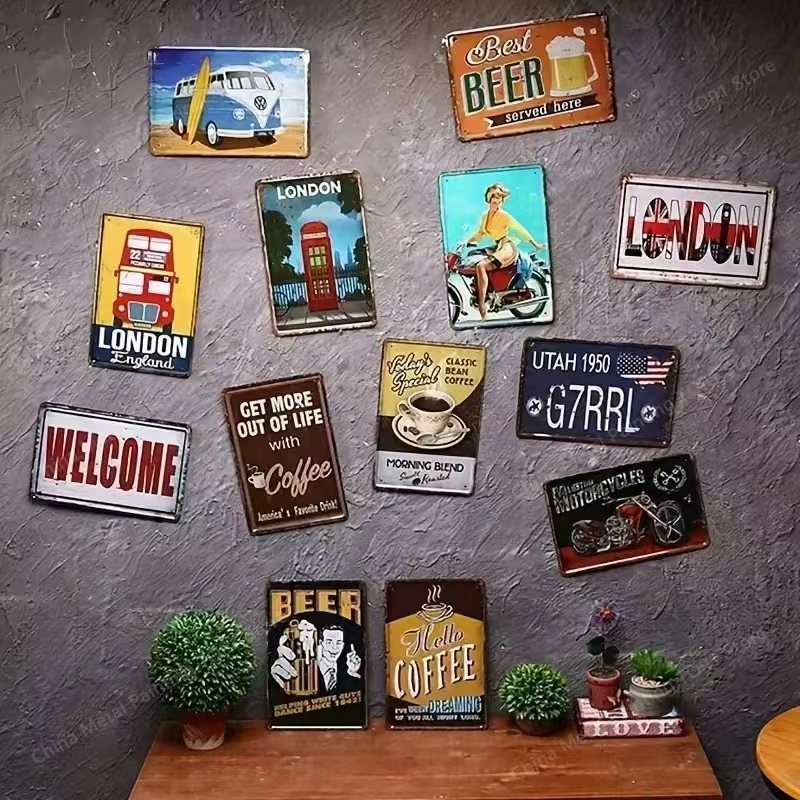 Elegant Metal Wall Art for Hom - Sports Equipment Poster recension och pris