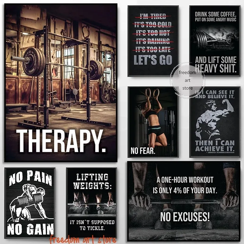 Gym Motivation Muscle Man Body - Sports Equipment Poster recension och pris