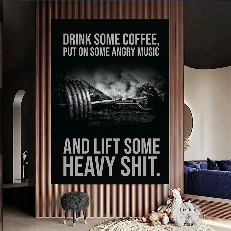 Gym Motivation Muscle Man Body - Sports Equipment Poster recension och pris