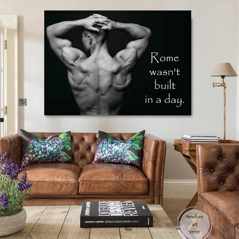 Gym Motivation Muscle Man Body - Sports Equipment Poster recension och pris