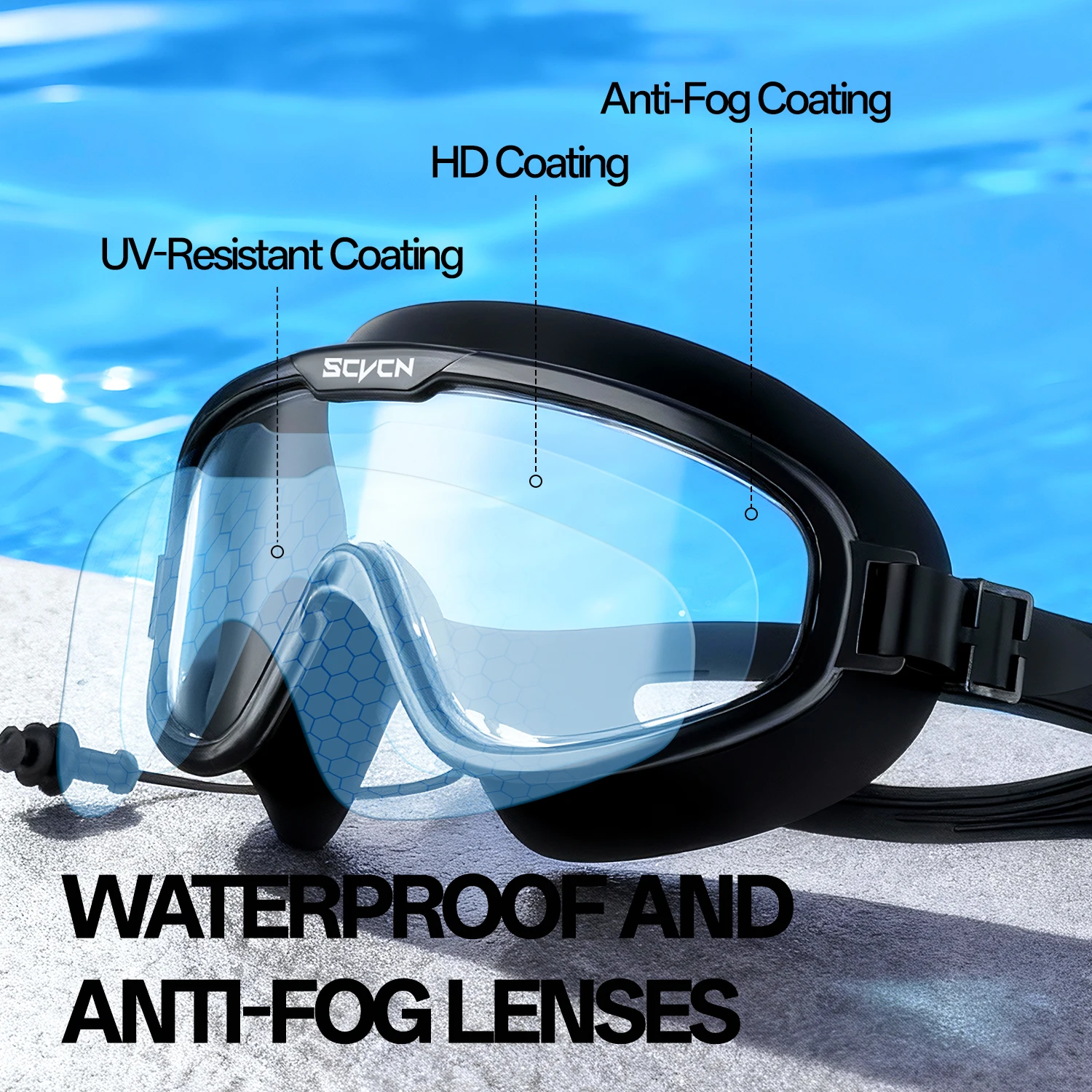 SCVCN Swimming Goggles Profess - Swimming Goggles Anti Fog recension och pris