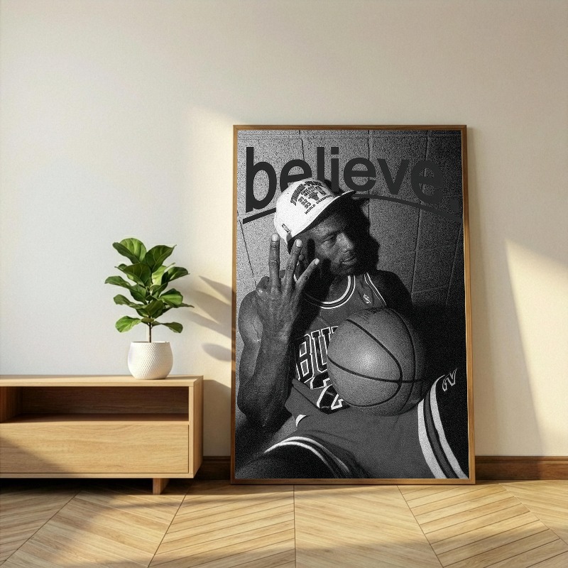 Vintage Basketball Sports Moti - Sports Equipment Poster recension och pris