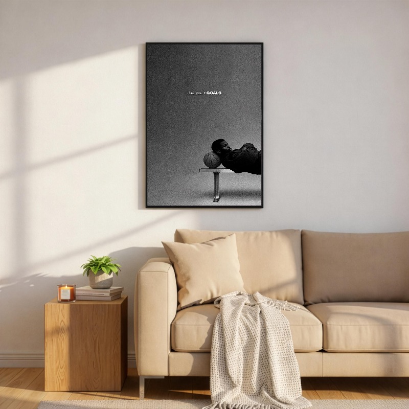 Vintage Basketball Sports Moti - Sports Equipment Poster recension och pris